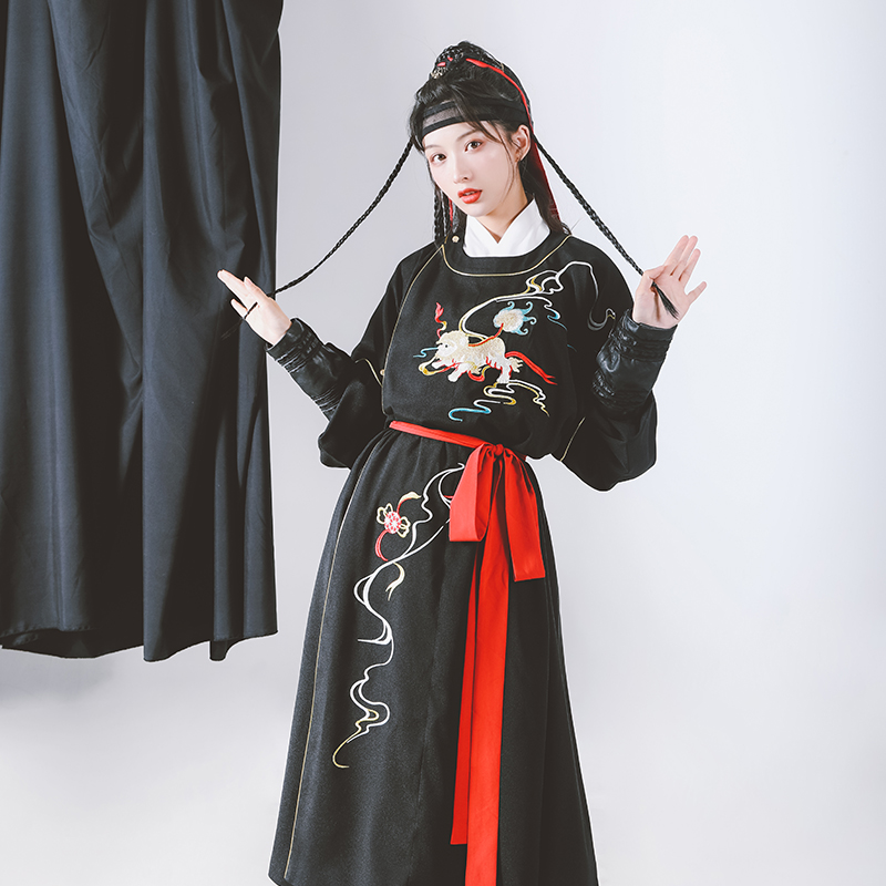 Hanfu 여성 중국 드레스 스커트 당나라의 라운드 칼라 가운 가운 파티 드레스 나이트 코스프레 의상 축제 복장 SL4639